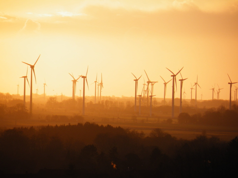 wide, silhouette, alternative energy, electricity, power generation, rotor blades, environmentally friendly, sky, fog, windmill, wind power plants, environmental technology