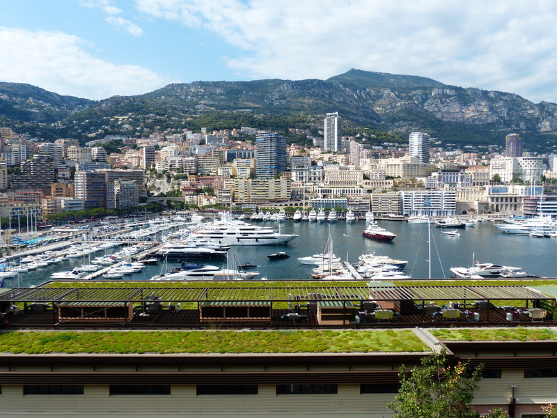 high angle view, cityscape, nautical vessel, ships, city, mode of transportation, boats, wealth, hillside location, mountain, near, principality of monaco
