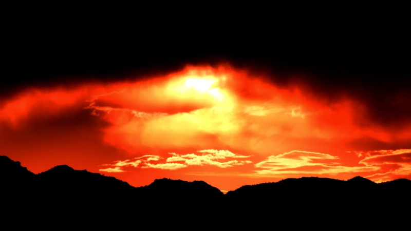 mountain, alright, ember, light, amazing, 1080P, 3d and abstract, clouds
