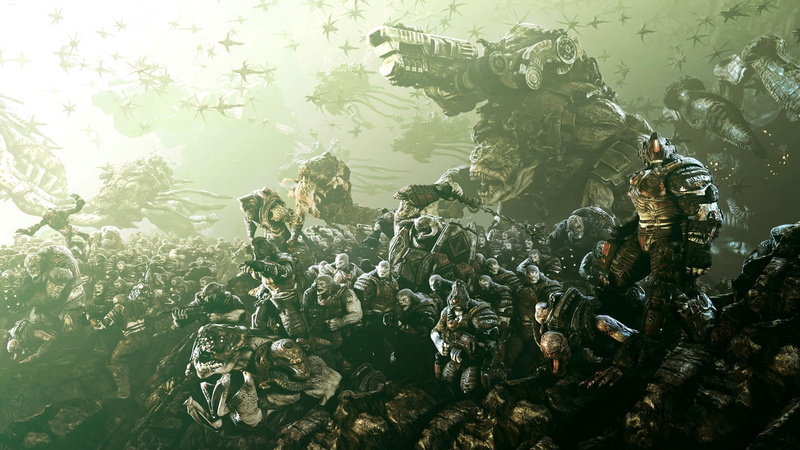 monsters, soldiers, army, birds, 1080P, gears of war