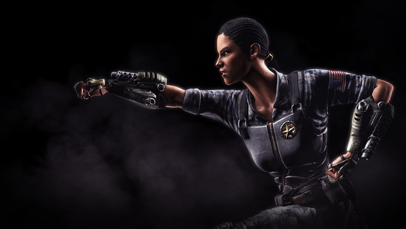 women, gun, sign, communication, young adult, aiming, warning sign, clothing, Mortal Kombat X, security, 1080P, handgun, black background, aggression
