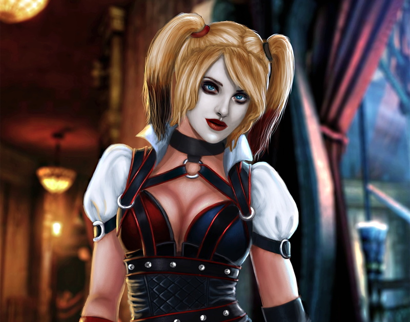 night, females, beautiful, sensuality, dc, villain, waist up, girl, hairstyle, indoors, people, one Person, Harley Quinn, caucasian Ethnicity, quinn, clothing