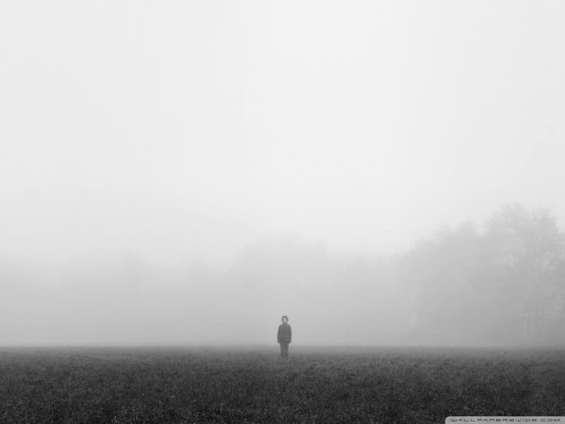 pants, black, beauty in nature, environment, day, one person, walking, mist, scenics - nature, sleeved, plant, non-urban scene, tranquility, outdoors, spooky