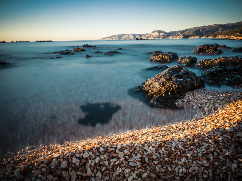 cala gonone, steinig, cave, mountains, green, no people, pebble, beach, sunset, clouds, ocean, coast, sunrise, rock, non-urban scene, tranquil scene, weather