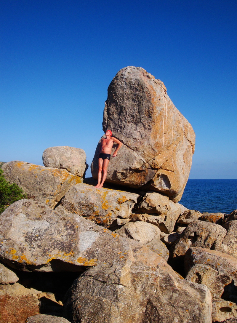 yoga, man, round stone, nature, water, bless you, alone, italy, adult, body, one Person, rock, ibiza, holidays, meditation, support, wild, mother, rock formation