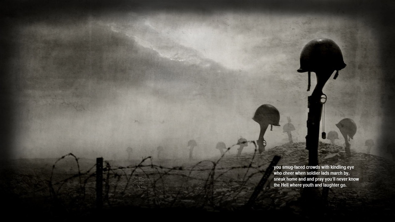 fog, no people, Sassoon, Helmets, nature, 1080P, lighting equipment, tombstone, war, Siegfried, dark, street light, sign, silhouette, quotes, electric lamp