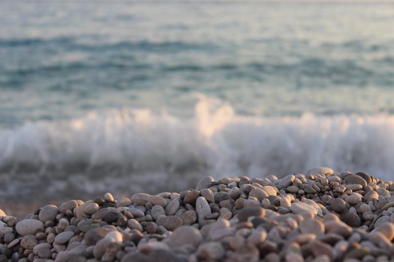 selective focus, dream, hiking, rock, land, holiday, vacation, motion, sea, wave, Summer, water, day, pebble, rock - object, no people, Stones, Beach, stone - object