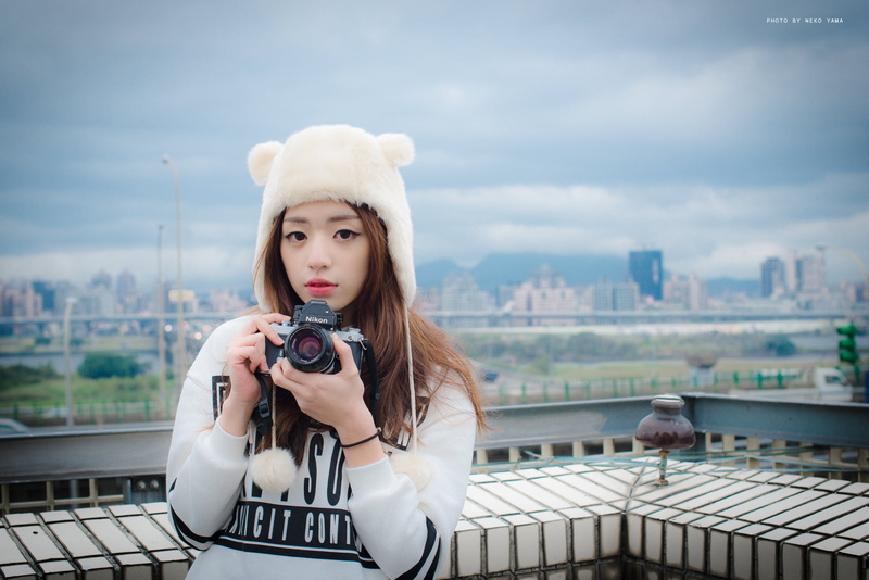 camera, Asian, Kiki Hsieh, women outdoors, model, women, brunette, 1080P