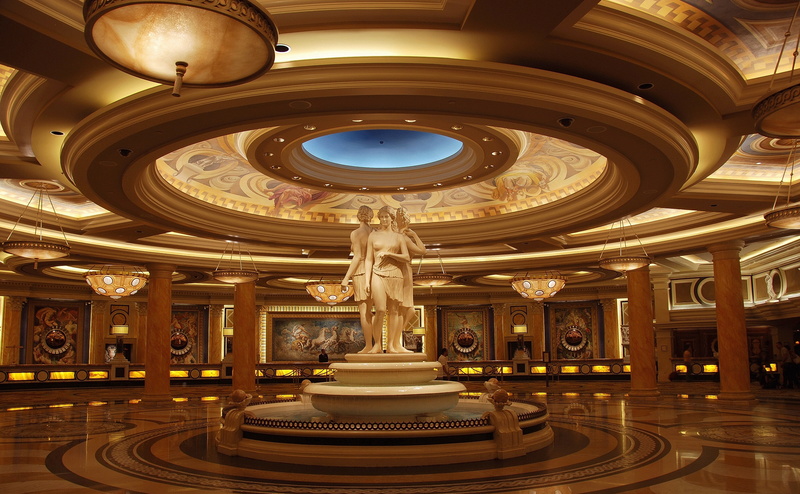 lighting equipment, three, history, illuminated, artistic, art deco, hdr, arts culture and entertainment, indoors, cesars palace las vegas, greek, gold colored