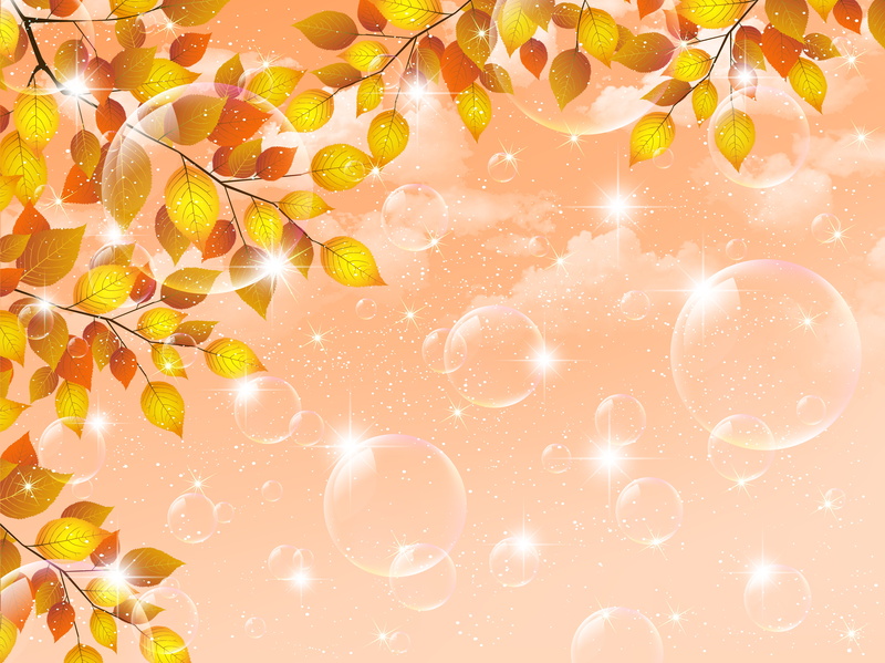 leaves, full frame, digital composite, pink color, bubbles, close-up, creativity, abstract, textured, water, autumn, glitter, bubble, twigs, nature, backgrounds