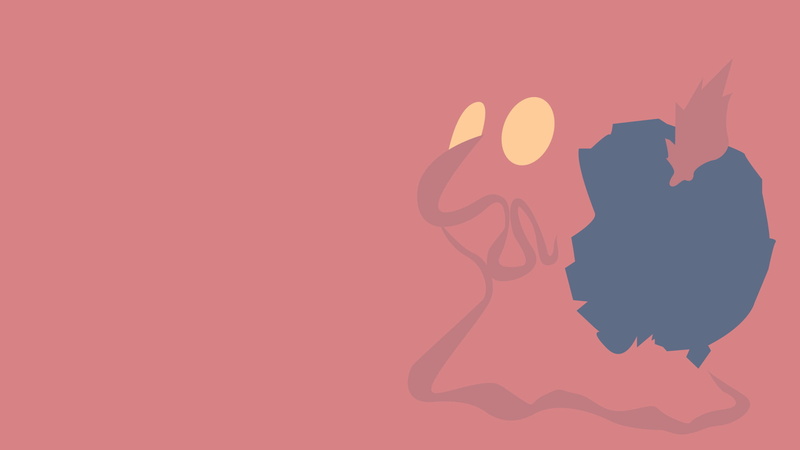 pink background, background, anime, pink, magcargo, ilustration, minimalism, 1080P