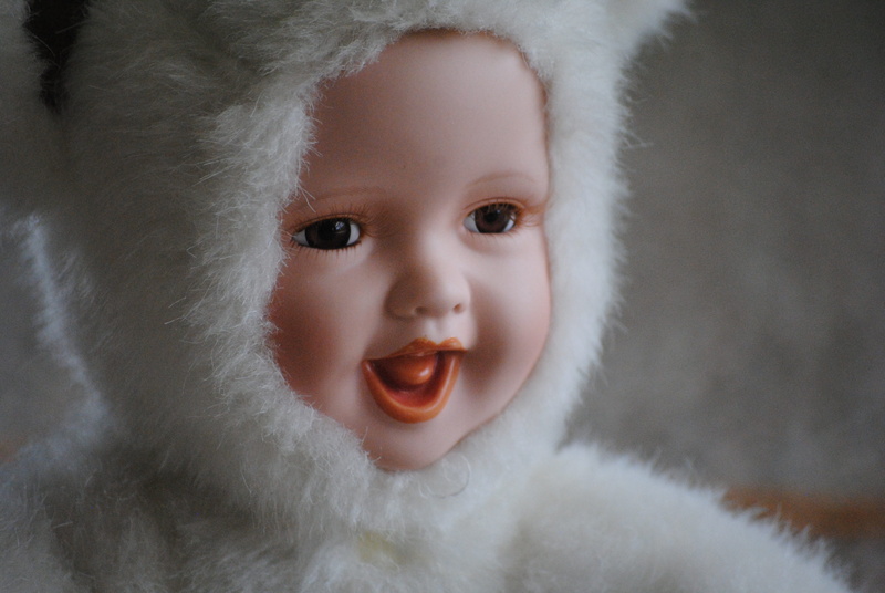 antique, holiday, looking at camera, costume, collectible, fun, smiling, cute, hair, female, innocence, woman, lovely, christmas, figure, body part, decoration