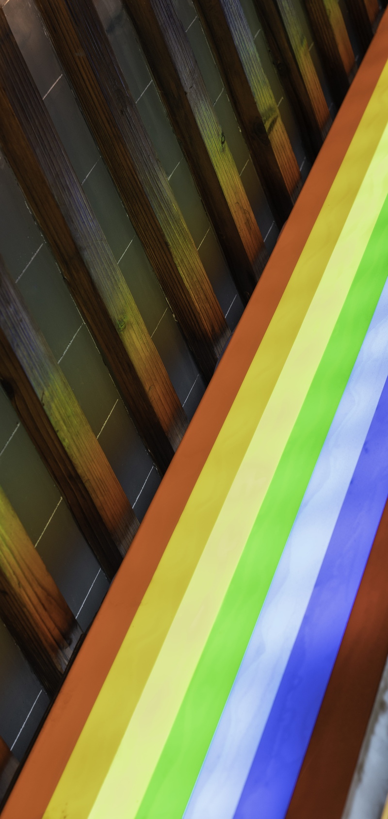 built structure, wall - building feature, fractal, ornament, office building, indoors, variation, collage, poster, striped, low angle view, corridor, choice