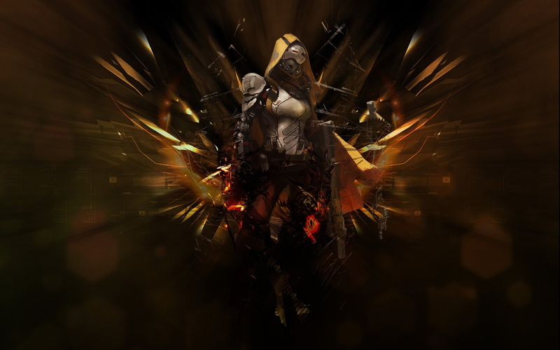 Cloak, Destiny, Armor, Girls and Guns, 1080P, Cowl, Rifle