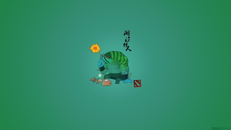 chibi, 1080P, simple art, tidehunter, dota 2