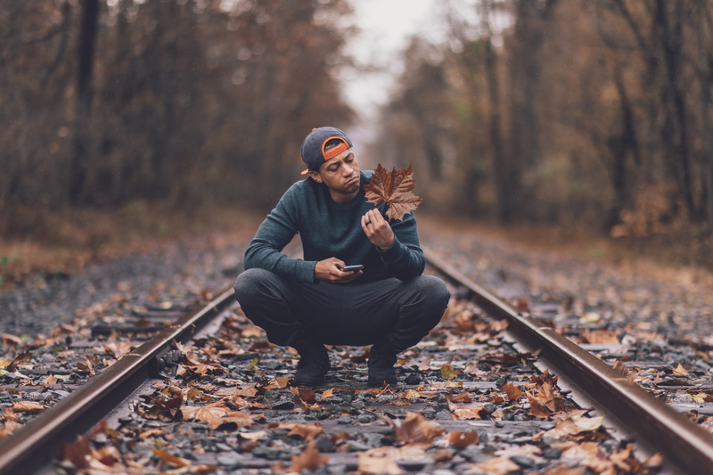 train tracks, railroad track, nature, men, middle, lifestyles, day, train, togetherness, man, tree, people, males, two people, daylight, leisure activity