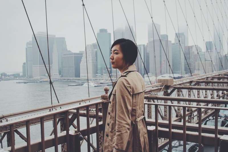 railings, building exterior, city Life, new york, railing, woman, adult, people, lifestyles, architecture, young adult, bridge, city, day, running, outdoors