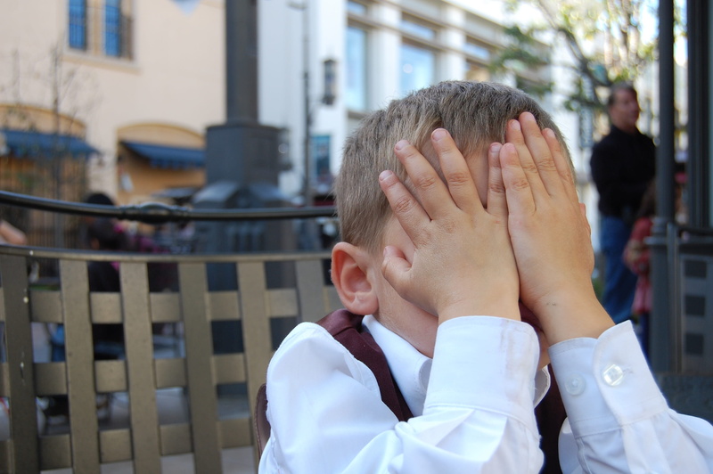 hands covering eyes, day, tired, dress, dress shirt, youth, city, wearing, real people, architecture, portrait, shame, boy, close, facepalm, time, eyes