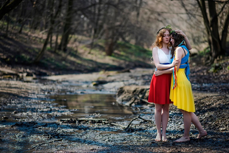 love, emotion, river, one Person, dress, girls, mini, young women, sisters, understanding, child, skirt, park - Man Made Space, adult, caucasian Ethnicity