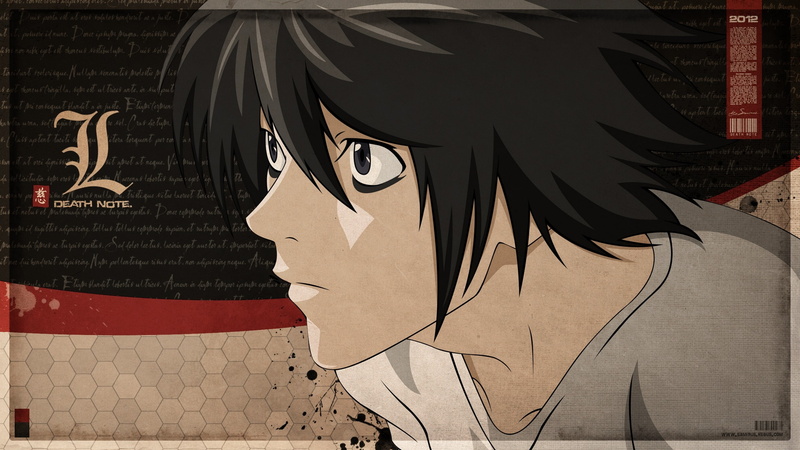 hd, faces, male, short, note, x, death, eyes, black eyes, art, death note, anime, boys, tshirts, l, black, hair, 2K