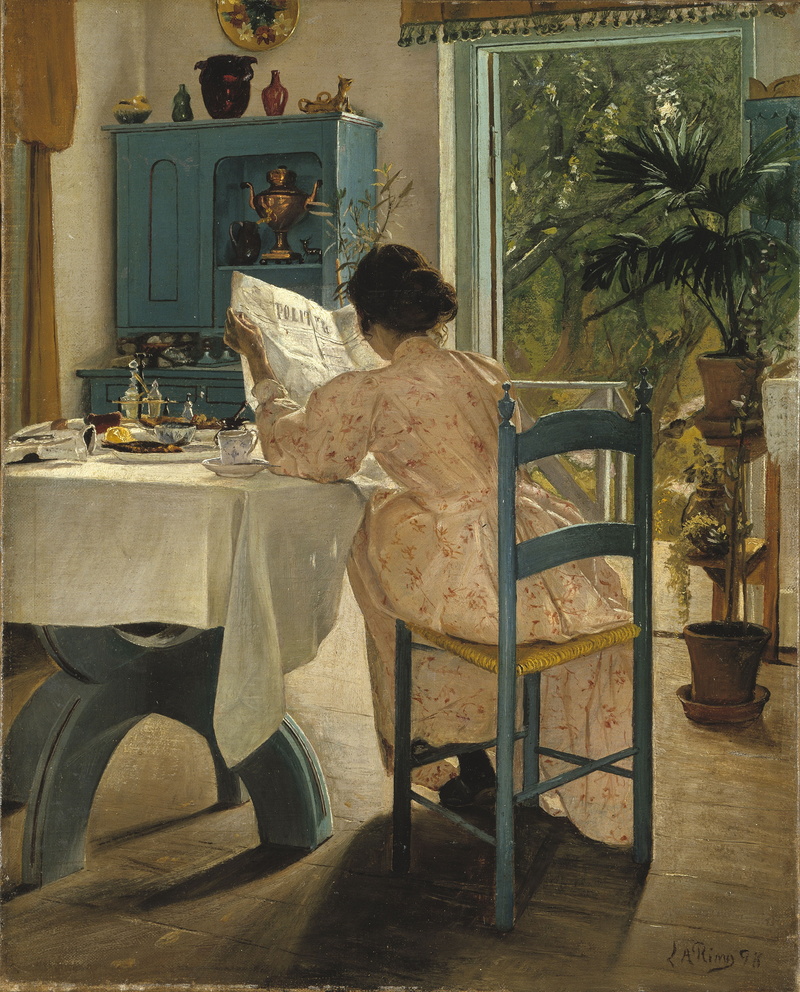 women, day, plant, 1898, chair, sitting, full length, beside, woman, seat, casual clothing, home interior, painting, nature, potted plant, indoors, flooring