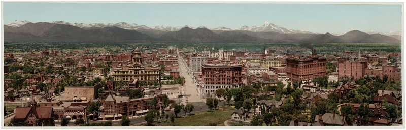 mountains, architecture, urban Scene, high angle view, architecture And Buildings, built structure, panoramic, 1898, focus on foreground, photos, mountain