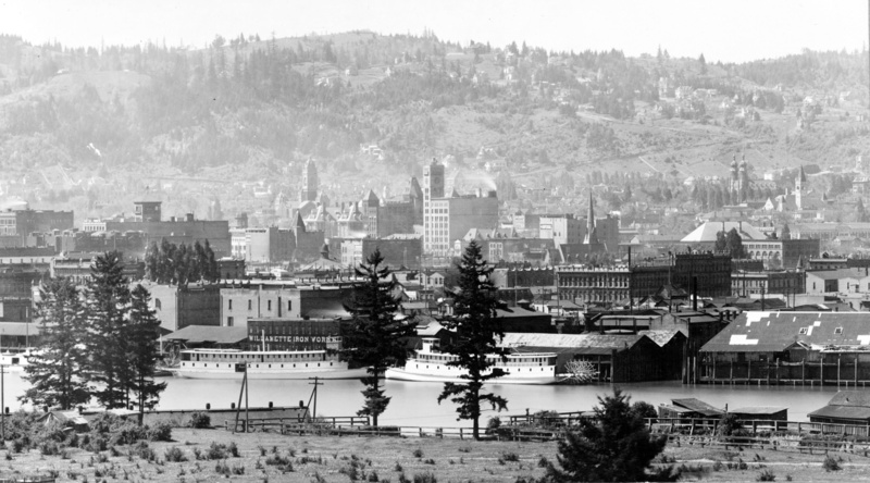 2K, cityscape, building exterior, city life, city, tree, no people, day, residential district, Oregon, black And White, photos, arts And Entertainment