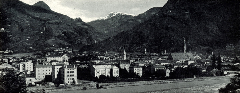 day, tree, italy, cityscape, outdoors, Bolzano, city, road, public domain, black And White, transportation, land, mountains, nature, town, building exterior