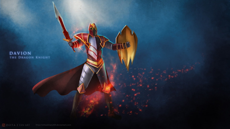 knight, 1080P, davion, dota, dragon