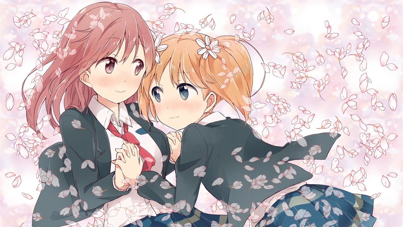 females, people, young women, young adult, Takayama Haruka, school uniform, emotion, two people, clothing, adult, Sakura Trick, front view, representation