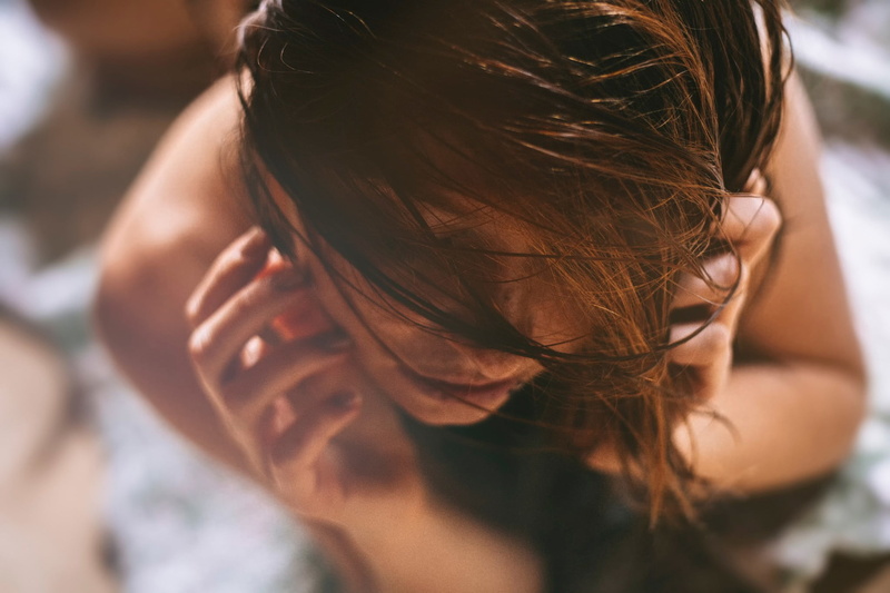 focus on foreground, young adult, brown hair, child, hairstyle, childhood, headshot, human hair, closeup, hair, women, one person, human body part, redhead