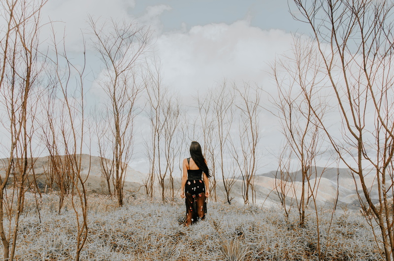 beauty In Nature, beautiful, hillside, happiness, standing, portrait, woman, enjoyment, young Adult, summer, river, female, nature, girl, forest ground