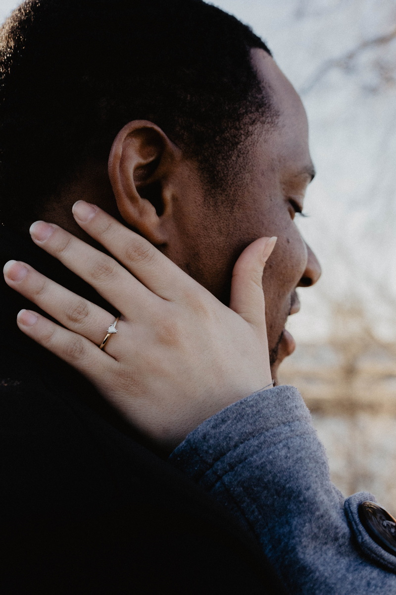 holding, depression - sadness, body part, lifestyles, portrait, human hand, one person, finger, indoors, looking, wearing, face, emotion, contemplation