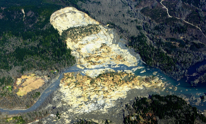 river, mudslide, nature, washington, landscape, disaster, natural, forest, 4K, snohomish, landslide