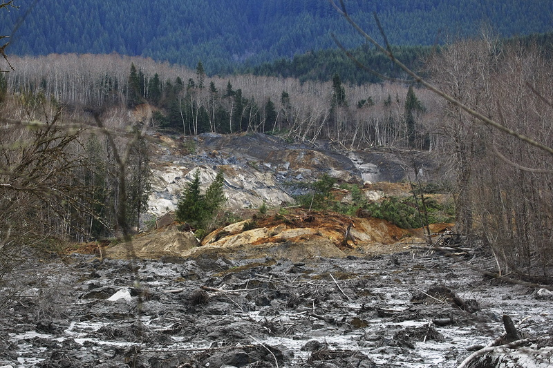 snohomish, landslide, nature, 2K, natural, mudslide, disaster, forest, river, landscape
