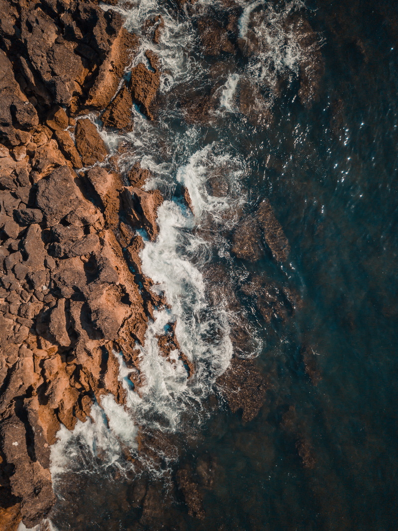 scenery, cascais, cave, high angle view, landscape, beauty in nature, nature, photo, ground, rock formation, motion, grey, solid, body, water, rocks, rock