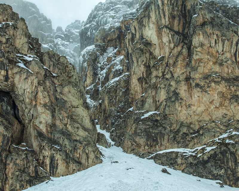 mountain, ravine, no people, tranquility, scenics - nature, valle de lago, solid, extreme weather, 4K, landslide, non-urban scene, ice, snowcapped mountain