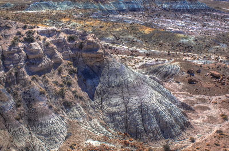 dry, non-urban scene, land, desert, eroded, arid, high angle view, solid, 5K, rock - object, mountains, physical geography, rock formation, gray, barren