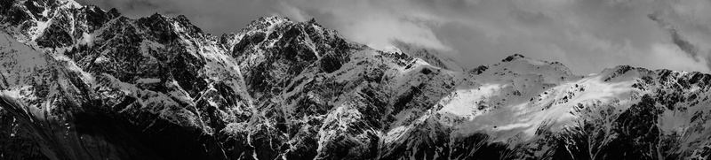panoramic, plant, beauty in nature, slope, rock, low angle view, day, scenery, 8K, peak, pine woodland, avalanche, skiing, outdoors, sports, landscape