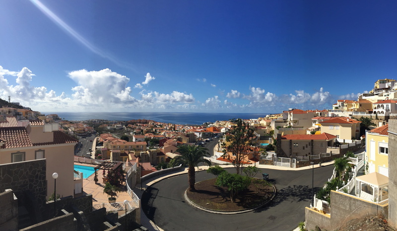 outdoors, building exterior, apartment, city, day, loma dos, canary islands, roof, Dos, Loma, sunlight, blue, cloud - sky, Gran Canaria, high angle view