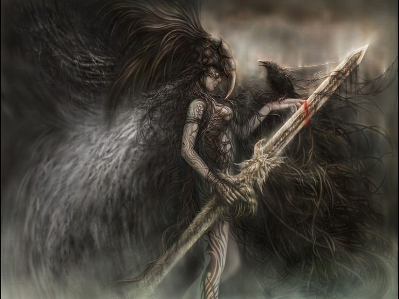 fantasy, weapons, warrior, blood, 720P, royo, luis, art