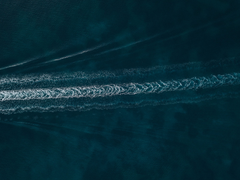 motion, sport, ship, ocean, drone, silence, nature, transportation, waterfront, boat, sea, vapor trail, blurred motion, speed, reflection, aquatic sport
