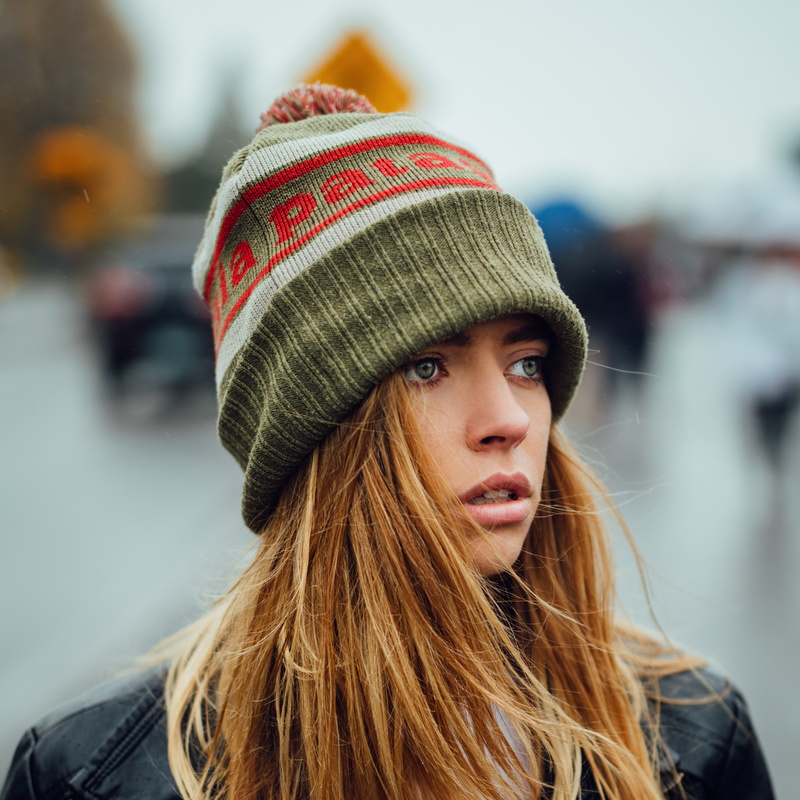young women, Jesse Herzog, adult, blue eyes, 4K, beanie, Marta Piekarz, portrait, contemplation, hairstyle, hair, young adult, teenager, winter, focus on foreground