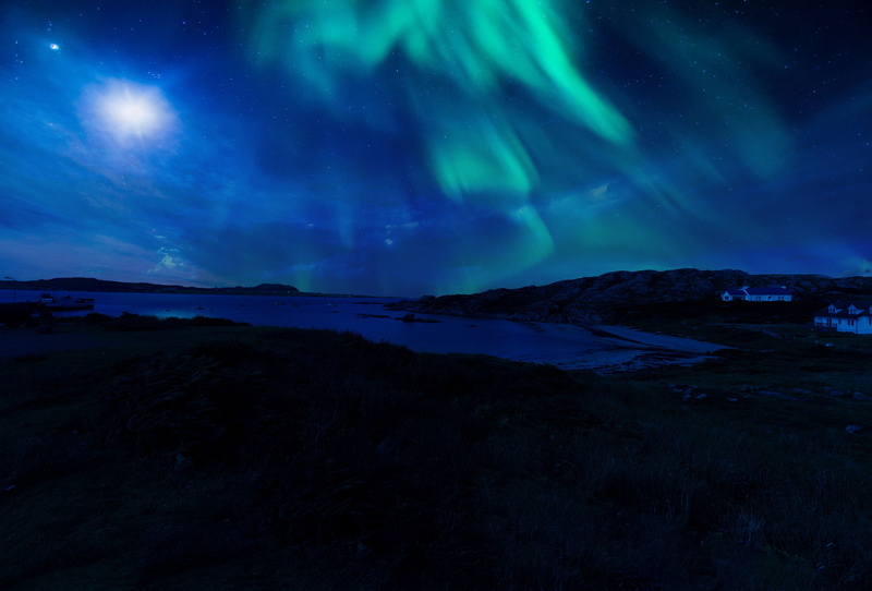 fionnphort, environment, mountain, iona, landscape, land, sky, scotland, beauty in nature, cloud - sky, aurora polaris, night, northern, mystery, composition