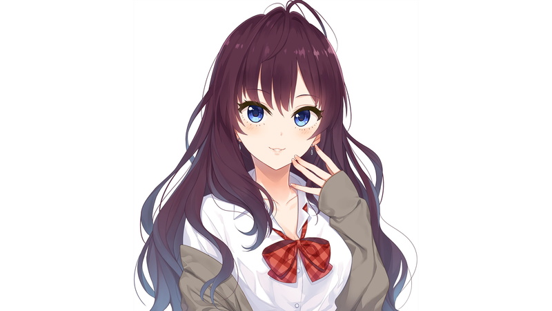 4K, blue eyes, hairstyle, human representation, young adult, females, anime girls, long hair, portrait, anime, doll, one person, women, wig, fear, young women