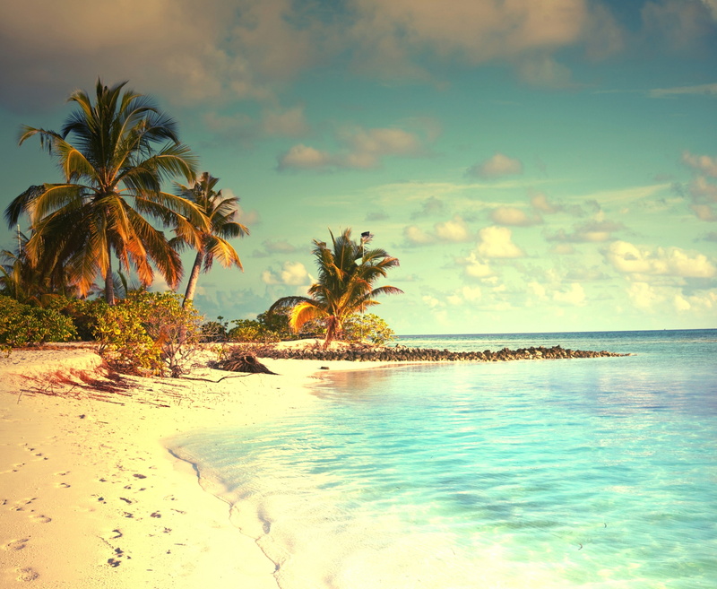 sand, white, tropical, sunshine, palms, Ocean, paradise, vacation, summer, 2K, beach, Sea