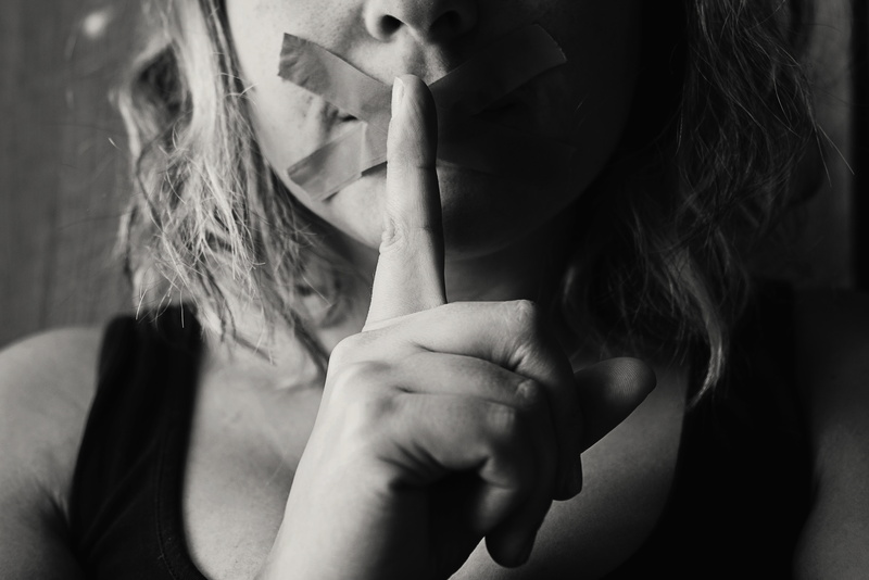 depression, person, lips, headshot, scared, sadness, aggression, female, portrait, front view, placing, black-and-white, monochrome, silent, sad, hopelessness