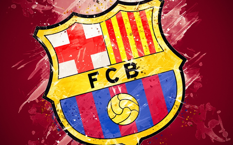 FC Barcelona, 4K, Soccer, Logo