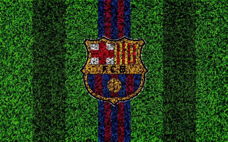 Logo, FC Barcelona, 4K, Soccer