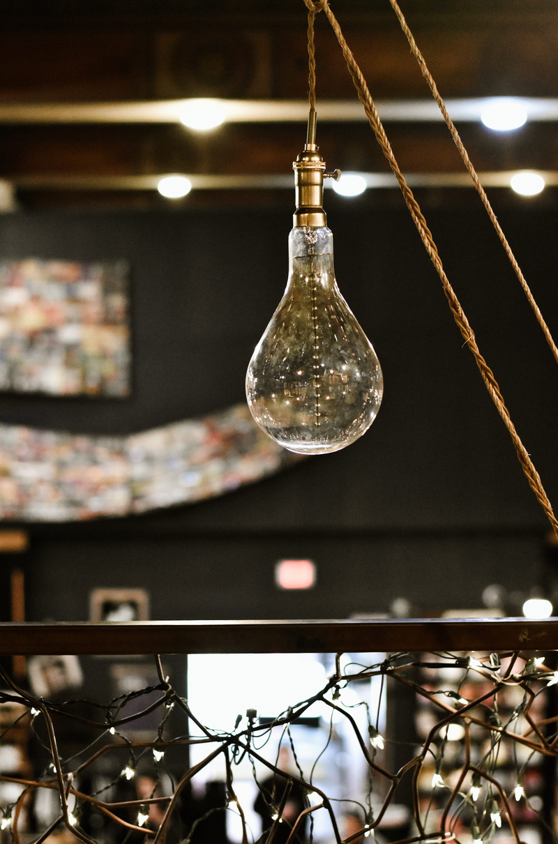 light fixture, bulb, minimalism, electric lamp, transparent, hanging, idea, glowing, pendant light, light, business, smart, indoors, festival, crowd, sheet music
